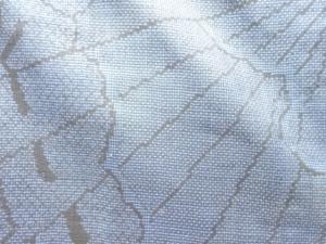 アンティーク　檜扇模様織り出し本場泥大島紬着物(5マルキ)